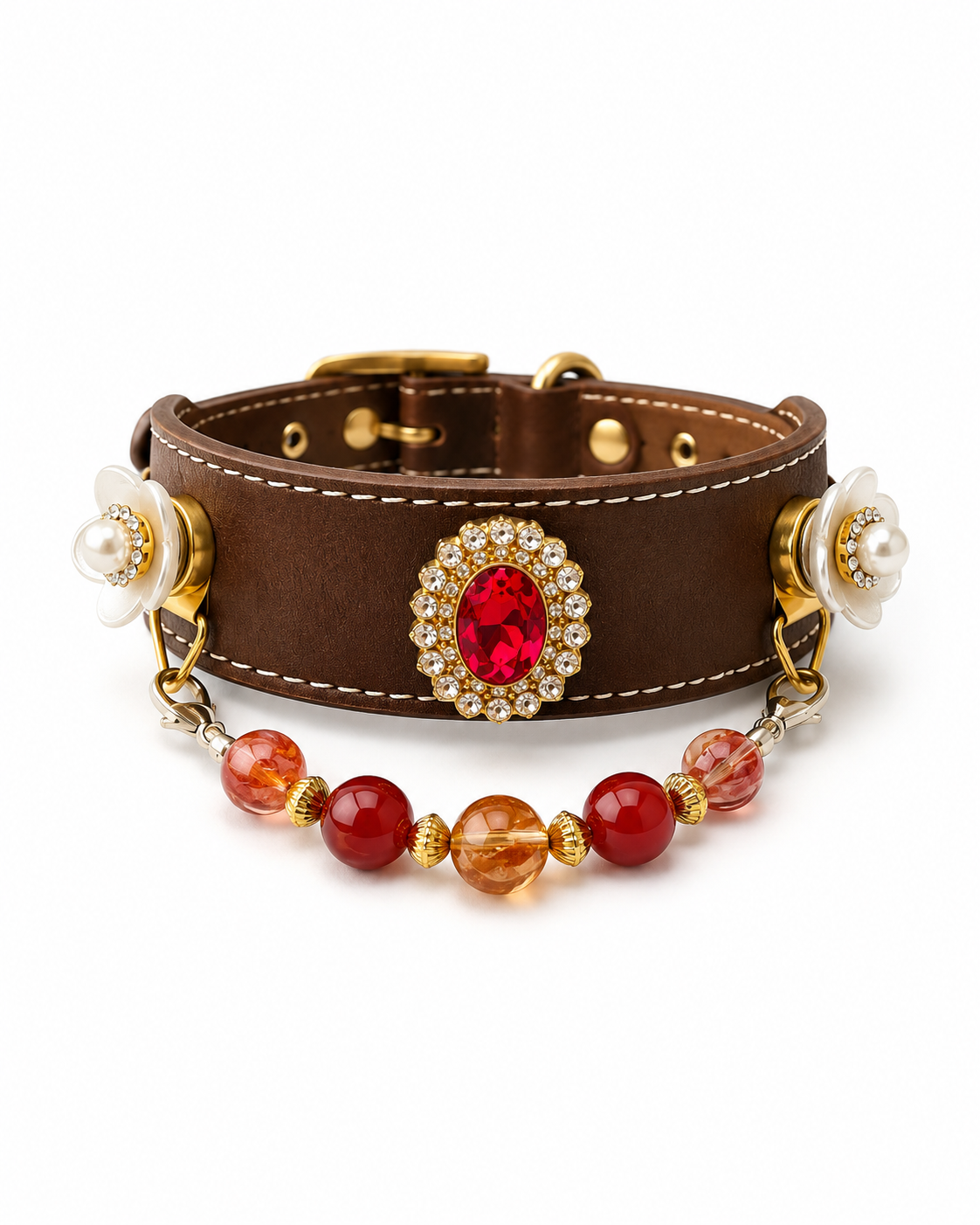 Ruby Muse Magnetic Charm Pet Collar