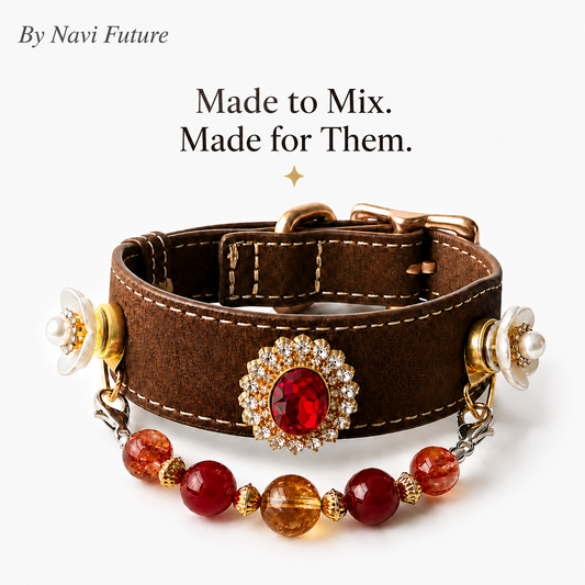 Ruby Muse Magnetic Charm Pet Collar