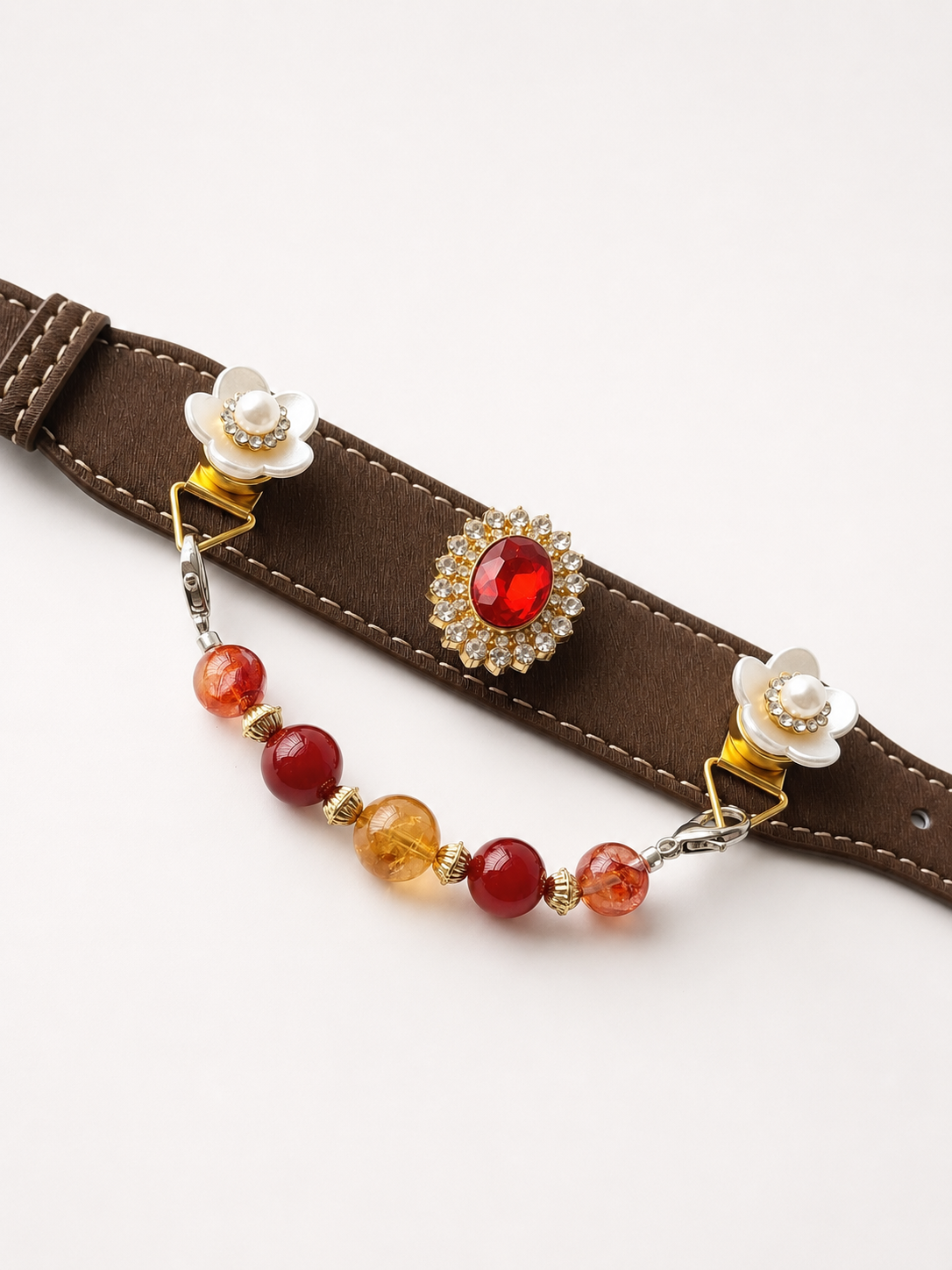 Ruby Muse Magnetic Charm Pet Collar
