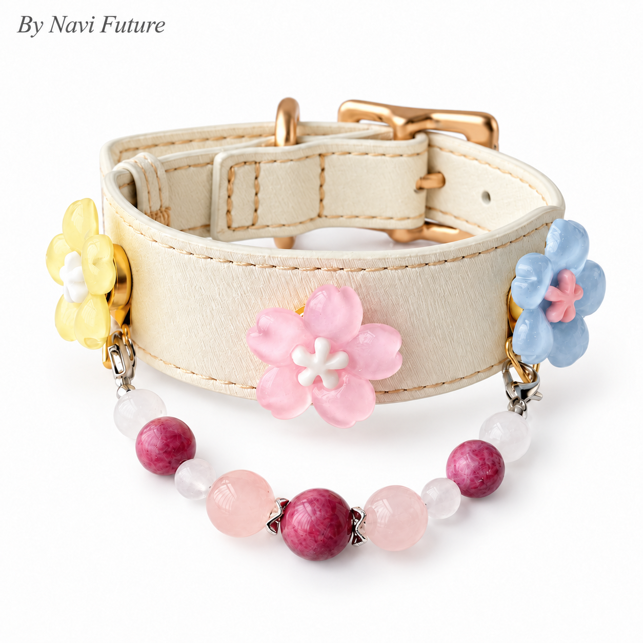 Garden Bloom Crystal Charm Dog Collar