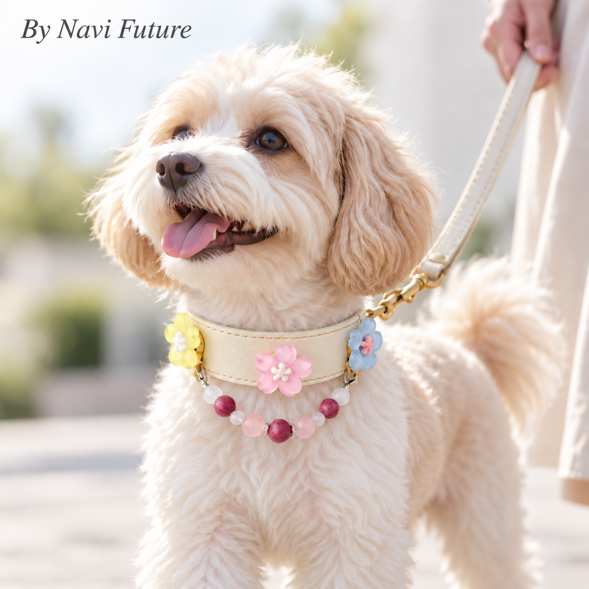 Garden Bloom Crystal Charm Dog Collar